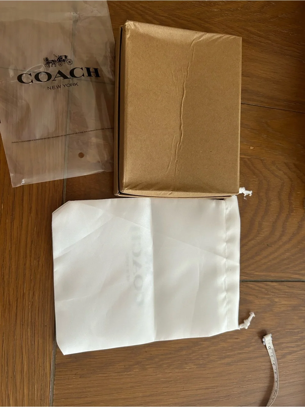 Coach Kids White Drawstring Logo Dust Bag